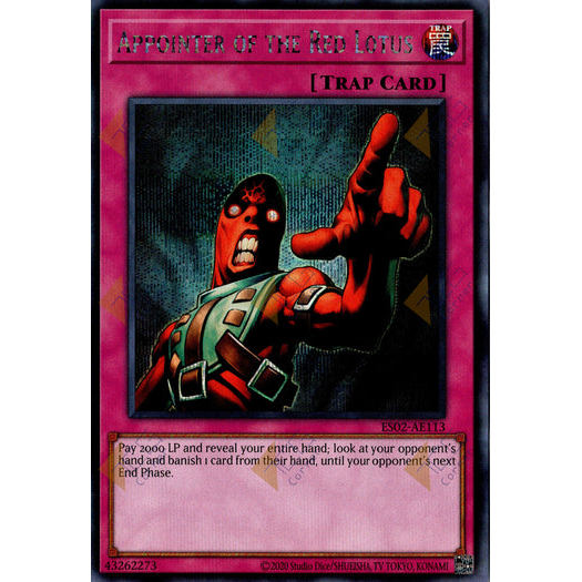 [ Bài Yugioh Chính Hãng ] ES02-AE113 Appointer of the Red Lotus - Secret Rare