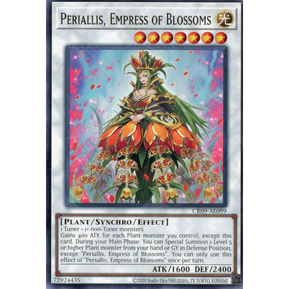 [ Bài Yugioh Chính Hãng ] CR09-AE099 Periallis, Empress of Blossoms - Common