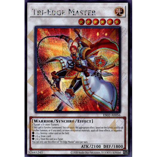 [ Bài Yugioh Chính Hãng ] ES02-AE056 Tri-Edge Master - Secret Rare