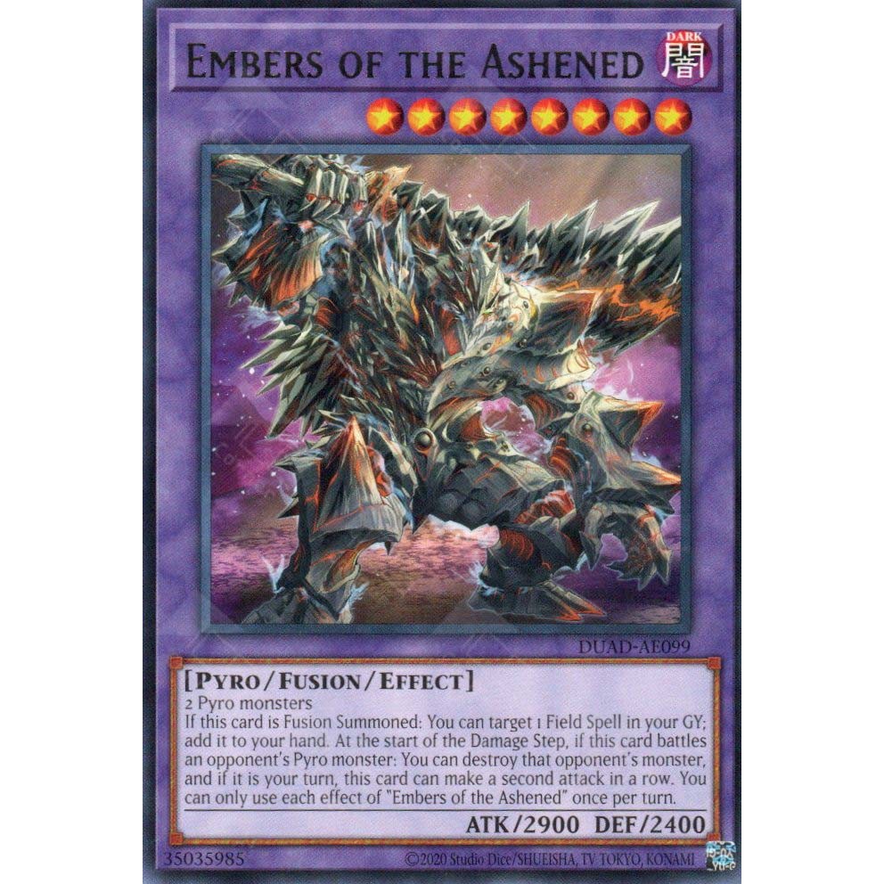 [ Bài Yugioh Chính Hãng ] DUAD-AE099 Embers of the Ashened - Rare