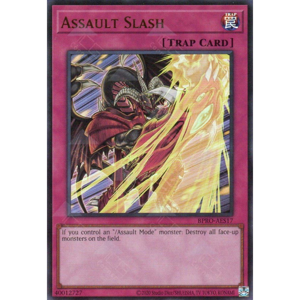 [ Bài Yugioh Chính Hãng ] BPRO-AES17 Assault Slash - Ultra Rare
