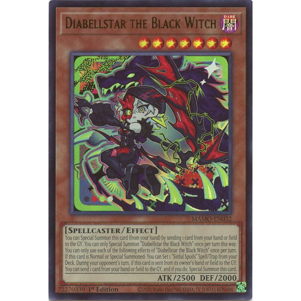 [Thẻ Bài Yugioh Chính Hãng] Diabellstar the Black Witch (chibi art) - MAMO-EN032 - Ultra Rare