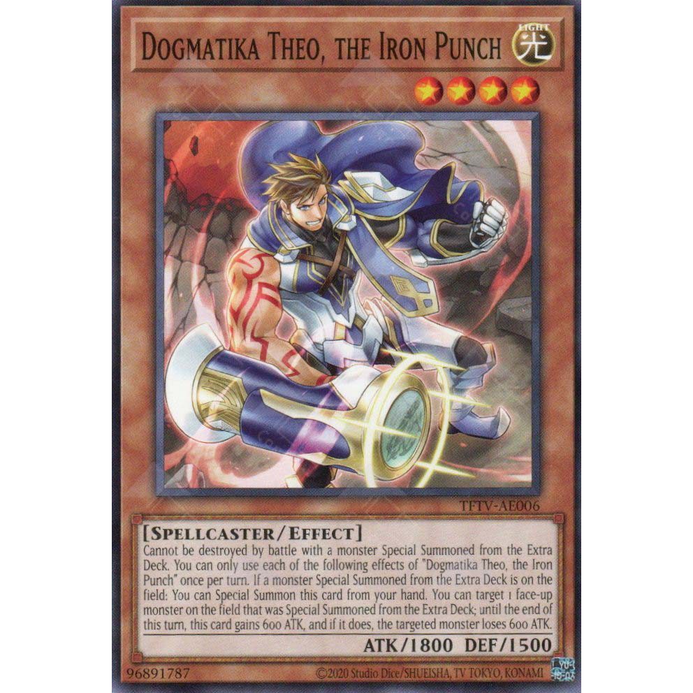[ Bài Yugioh Chính Hãng ] TFTV-AE006 Dogmatika Theo, the Iron Punch - Common