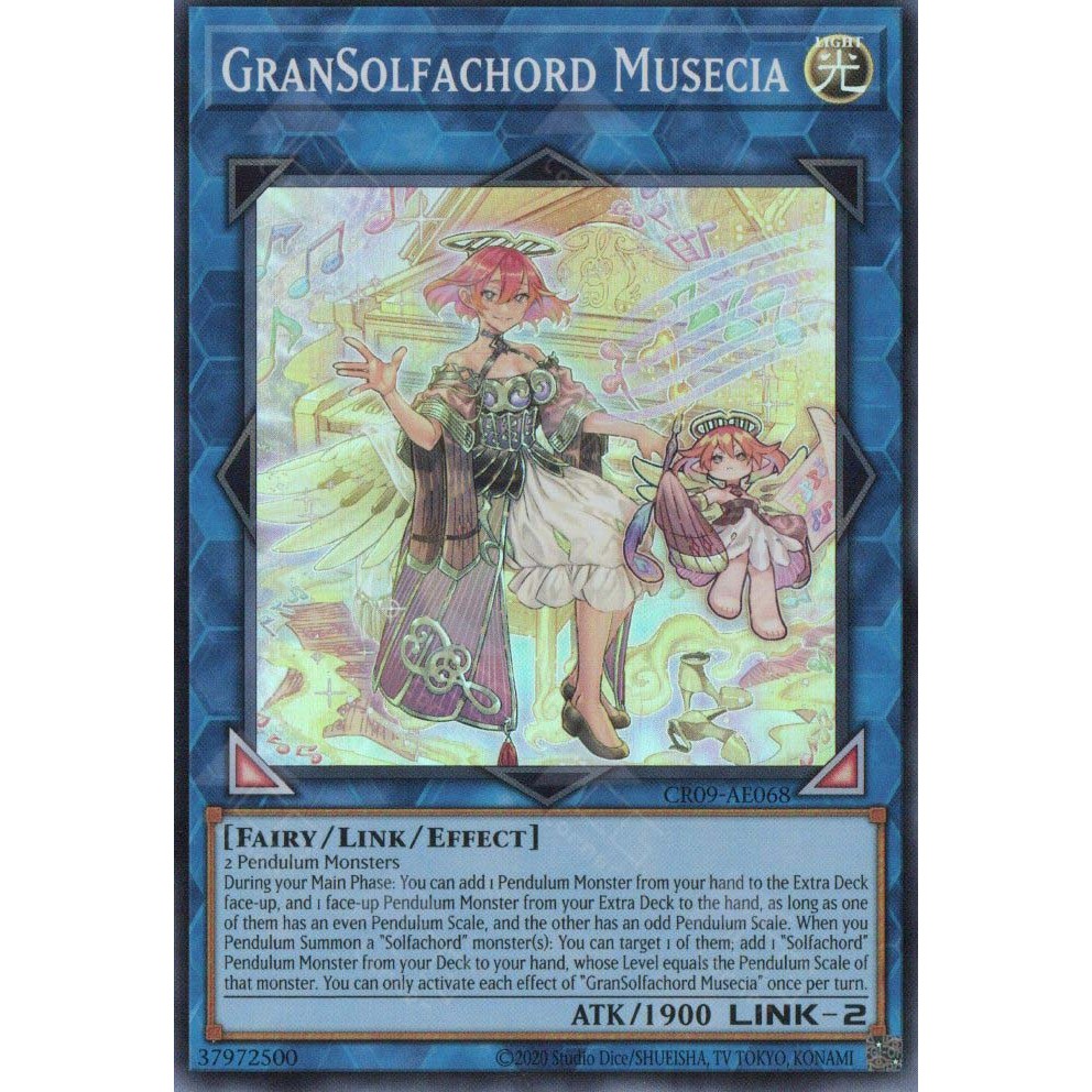 [ Bài Yugioh Chính Hãng ] CR09-AE068 GranSolfachord Musecia - Super Rare