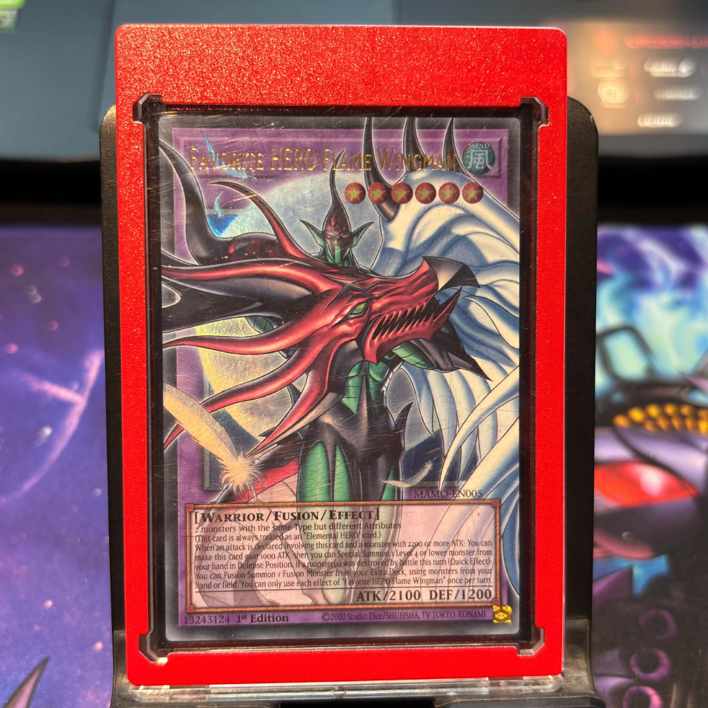 [ Bài Yugioh Chính Hãng ] Favorite HERO Flame Wingman (Extended Art) - MAMO-EN005 - Ultra Rare