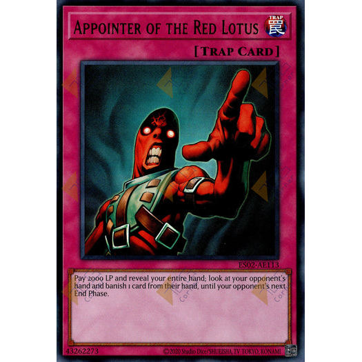 [ Bài Yugioh Chính Hãng ] ES02-AE113 Appointer of the Red Lotus - Ultra Rare