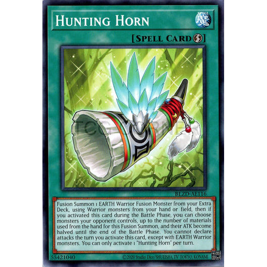 [ Bài Yugioh Chính Hãng ] BLZD-AE116 Hunting Horn - Common
