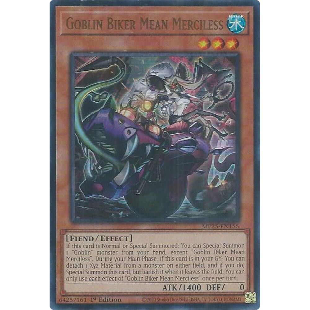 [ Bài Yugioh Chính Hãng ] Goblin Biker Mean Merciless - MP25-EN155 - Ultra Rare 1st Edition