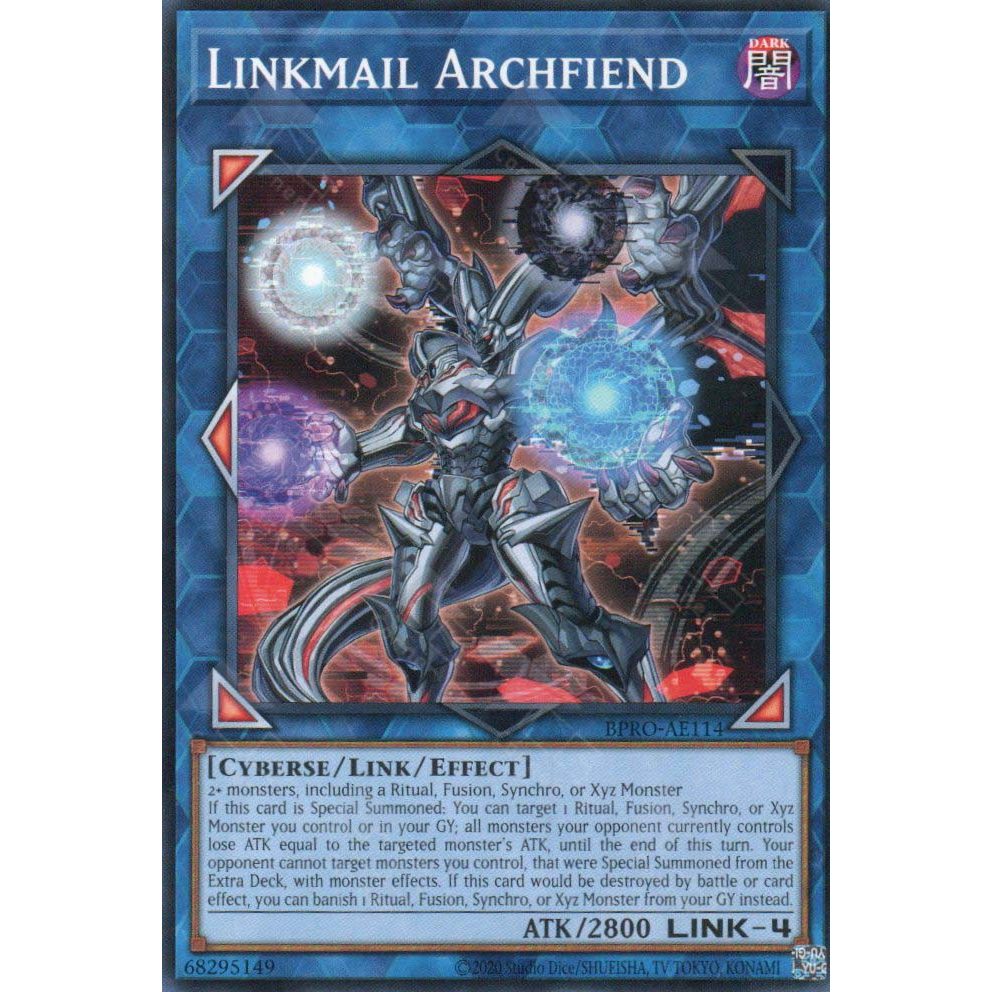 [ Bài Yugioh Chính Hãng ] BPRO-AE114 Linkmail Archfiend - Common