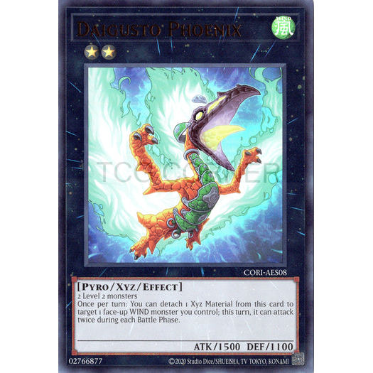 [ Bài Yugioh Chính Hãng ] CORI-AES08 Daigusto Phoenix - Ultra Rare