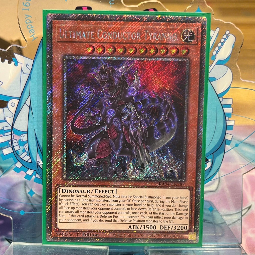 [ Bài Yugioh Chính Hãng ] Ultimate Conductor Tyranno - RA04-EN287 - Platinum Secret Rare 1st Edition