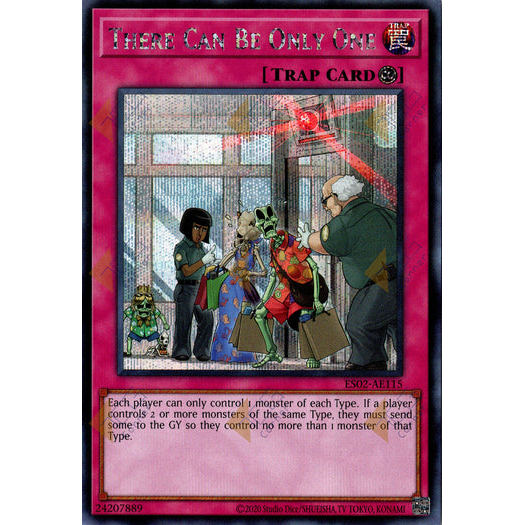 [ Bài Yugioh Chính Hãng ] ES02-AE115 There Can Be Only One - Secret Rare