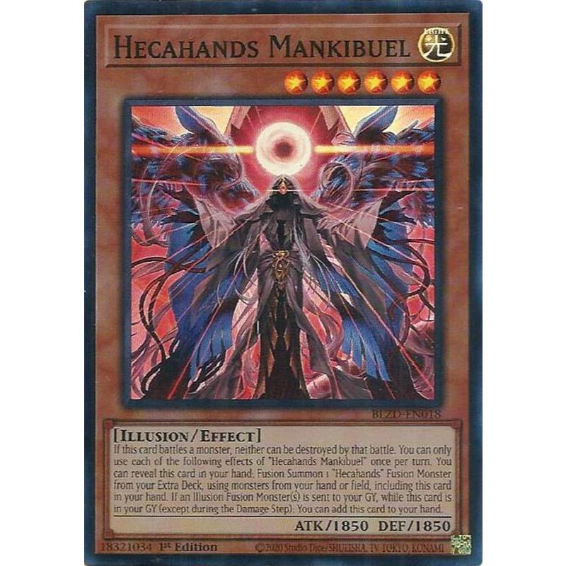 [ Bài Yugioh Chính Hãng ] Hecahands Mankibuel - BLZD-EN018 - Super Rare