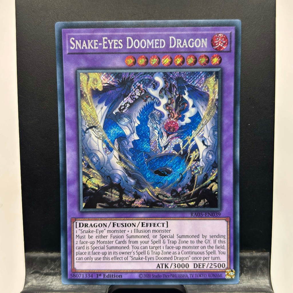 [ Bài Yugioh Chính Hãng ] Snake-Eyes Doomed Dragon - RA05-EN039 - Super/Ultra/Secret
