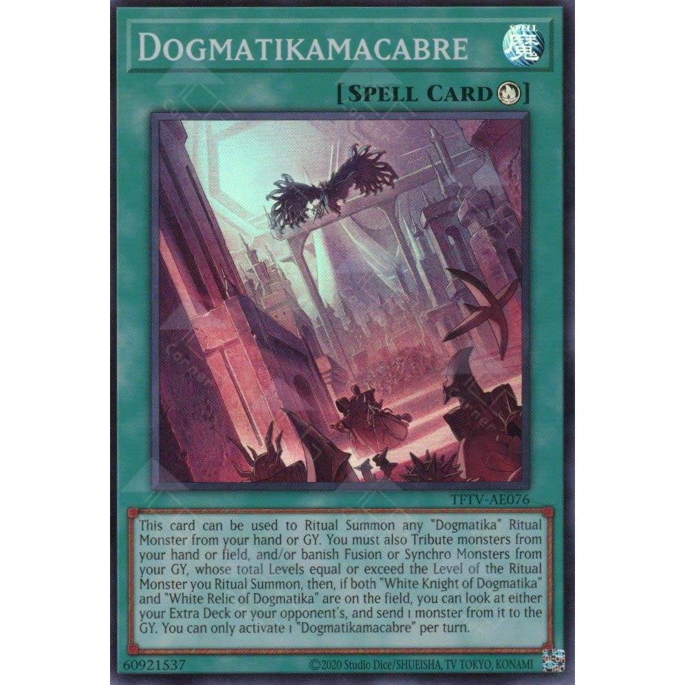 [ Bài Yugioh Chính Hãng ] TFTV-AE076 Dogmatikamacabre - Super Rare