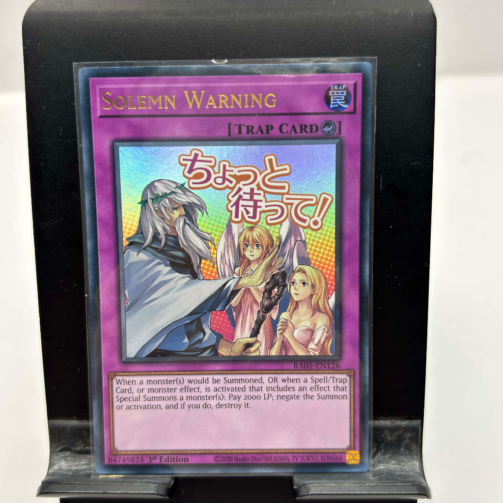 [ Bài Yugioh Chính Hãng ] Solemn Warning (Stamp Edition) - RA05-EN126 - Ultra Rare
