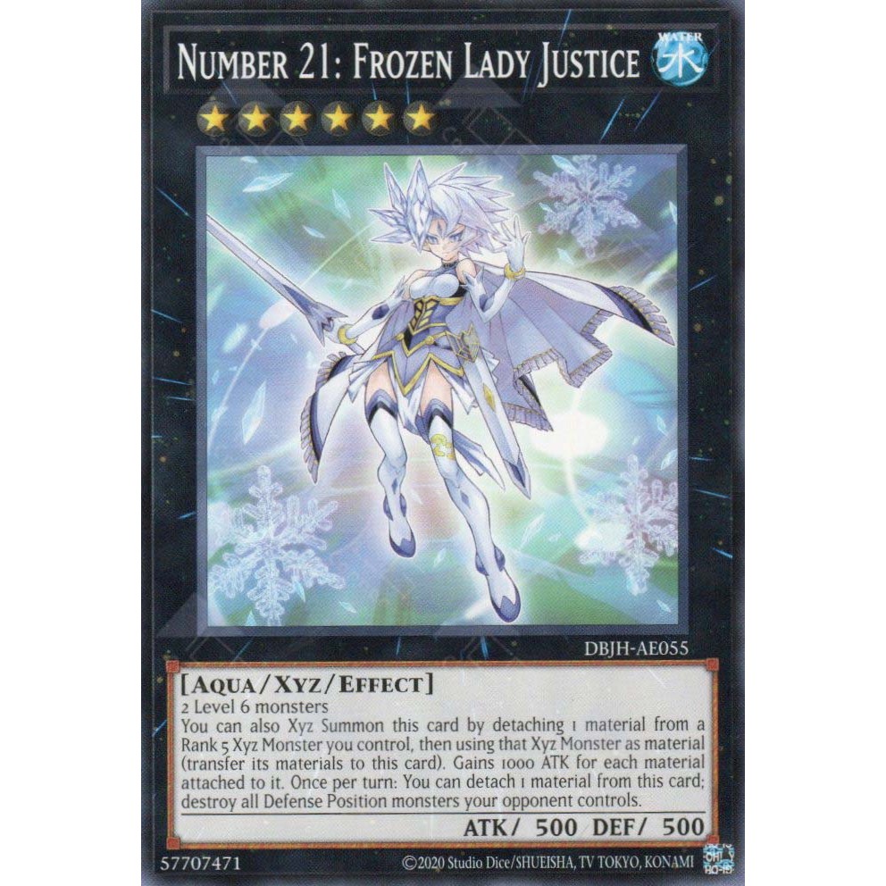 [ Bài Yugioh Chính Hãng ] DBJH-AE055 Number 21: Frozen Lady Justice - Common