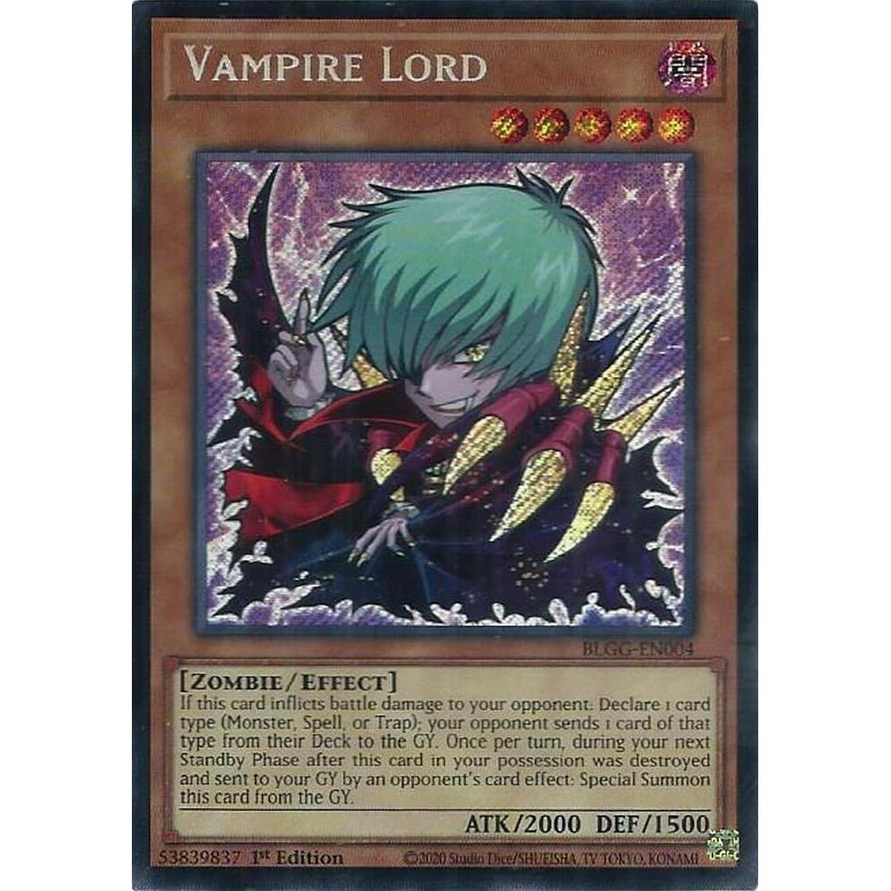 [ Bài Yugioh Chính Hãng ] Vampire Lord (chibi artwork) - BLGG-EN004 - Secret Rare