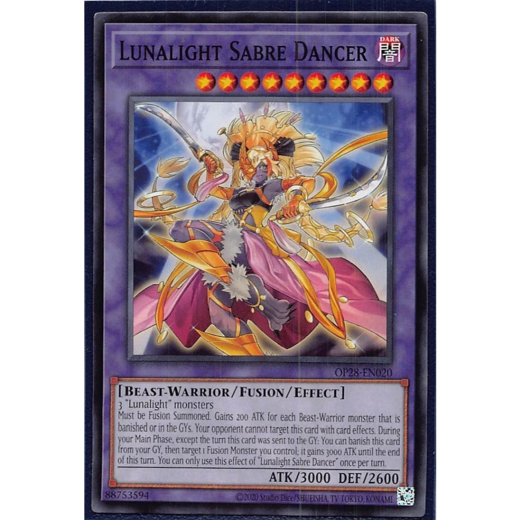 [ Bài Yugioh Chính Hãng ] Lunalight Sabre Dancer - OP28-EN020 - common