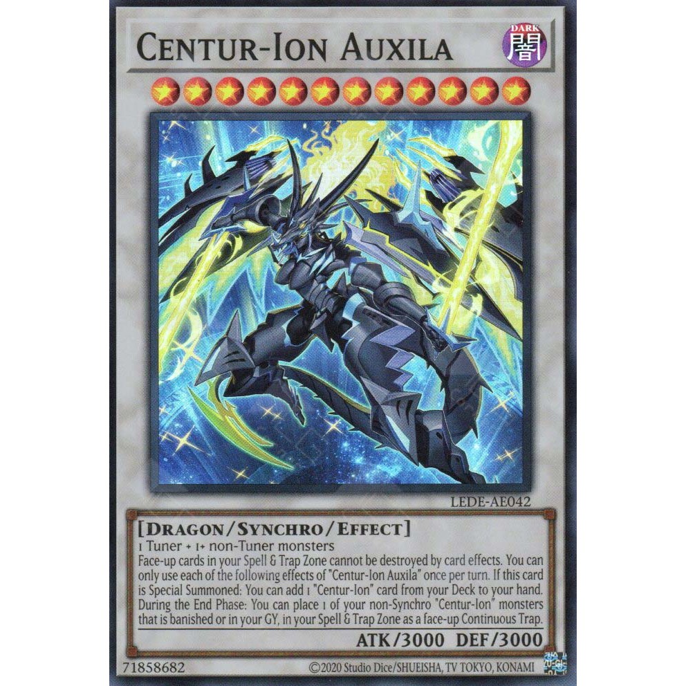 [ Bài Yugioh Chính Hãng ] LEDE-AE042 Centur-Ion Auxila (SR)