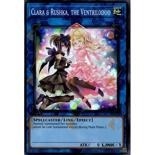 [ Bài Yugioh Chính Hãng ] ES02-AE072 Clara & Rushka, the Ventriloduo - Super Rare