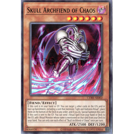[ Bài Yugioh Chính Hãng ] CORI-AE002 Skull Archfiend of Chaos - Rare