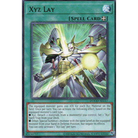 [ Bài Yugioh Chính Hãng ] DOOD-AE117 Xyz Lay - Rare