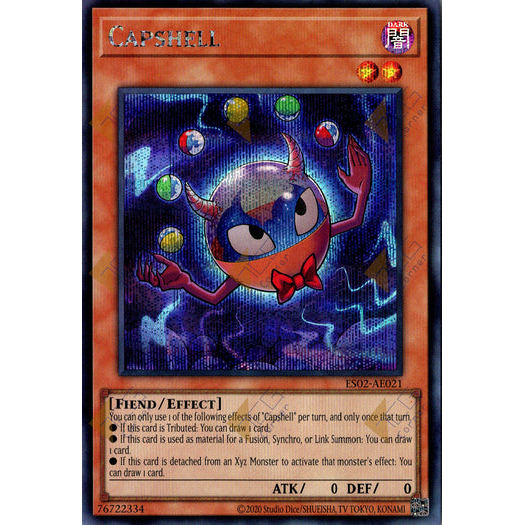 [ Bài Yugioh Chính Hãng ] ES02-AE021 Capshell - Secret Rare