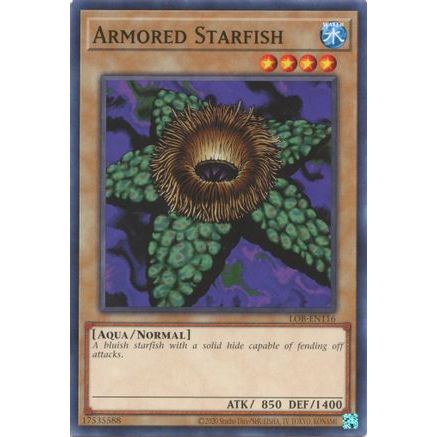 [ Bài Yugioh Chính Hãng ] Armored Starfish (LOB-EN116) - Common / Short Print Unlimited
