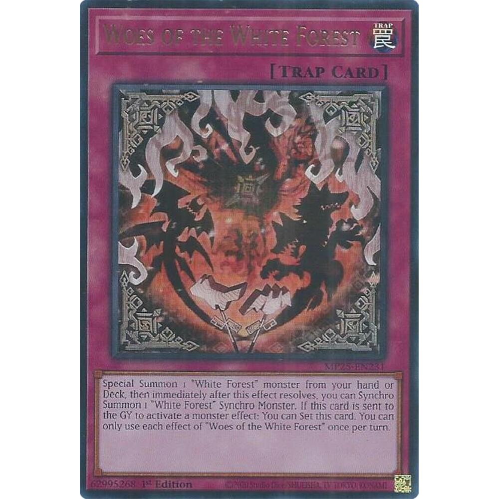 [ Bài Yugioh Chính Hãng ] Woes of the White Forest - MP25-EN231 - Ultra Rare 1st Edition