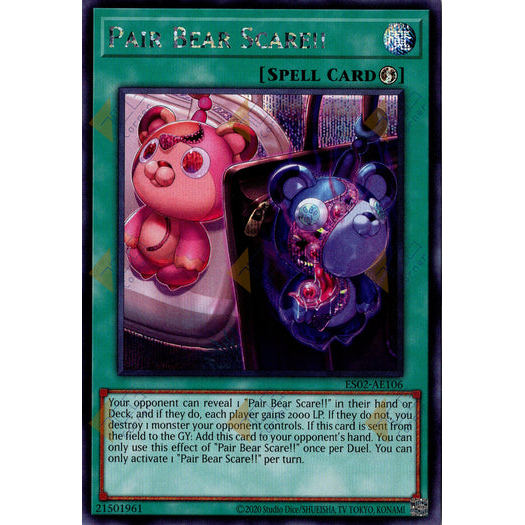 [ Bài Yugioh Chính Hãng ] ES02-AE106 Pair Bear Scare!! - Secret Rare