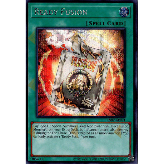 [ Bài Yugioh Chính Hãng ] ES02-AE091 Ready Fusion - Secret Rare