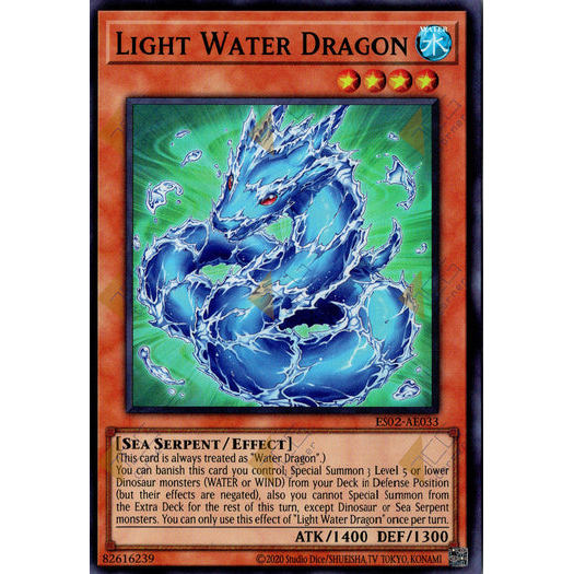 [ Bài Yugioh Chính Hãng ] ES02-AE033 Light Water Dragon - Super Rare