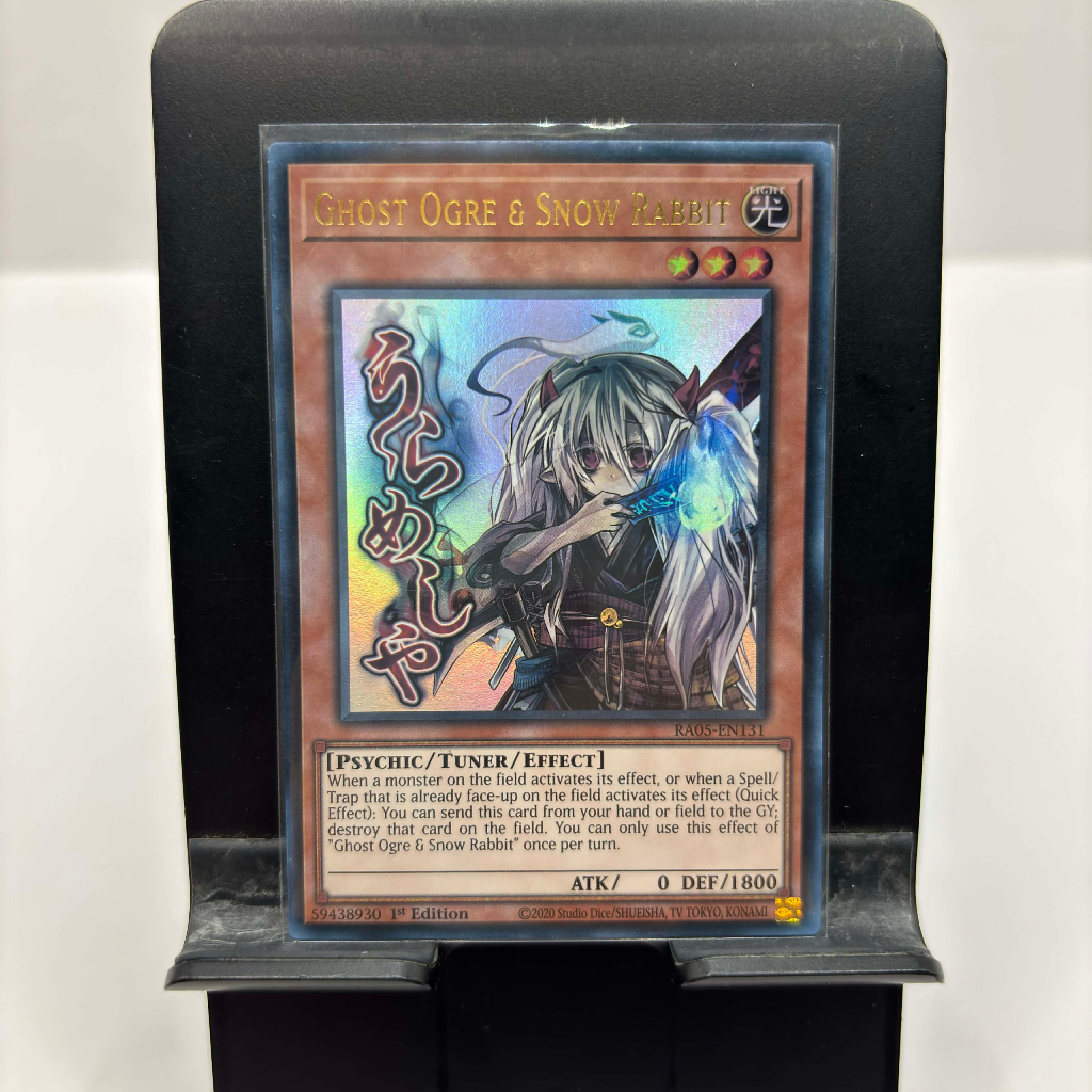 [ Bài Yugioh Chính Hãng ] Ghost Ogre & Snow Rabbit (Stamp Edition) - RA05-EN131 - Ultra Rare