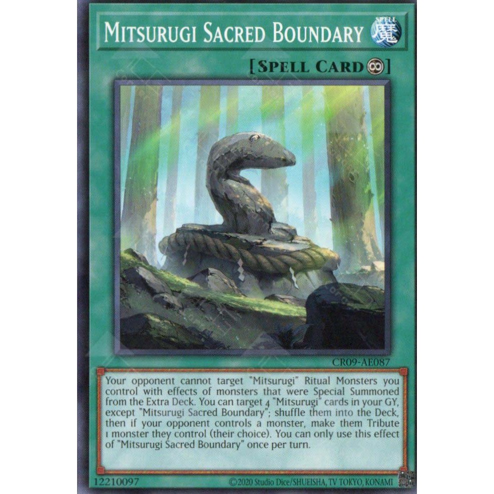 [ Bài Yugioh Chính Hãng ] CR09-AE087 Mitsurugi Sacred Boundary - Common