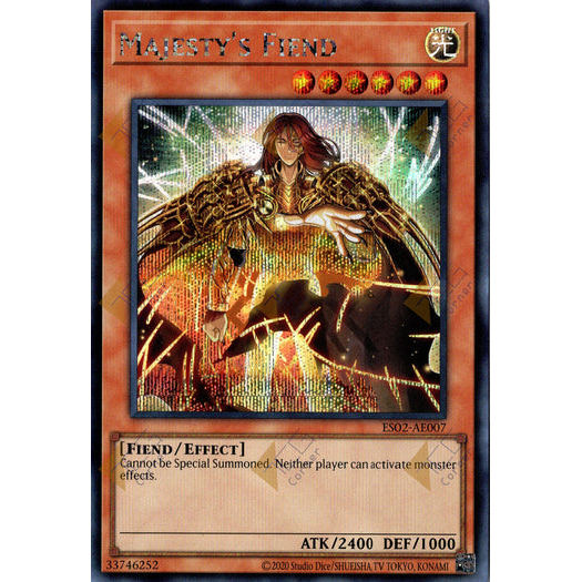 [ Bài Yugioh Chính Hãng ] ES02-AE007 Majesty's Fiend - Secret Rare