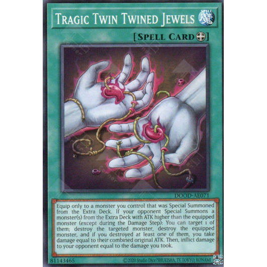 [ Bài Yugioh Chính Hãng ] DOOD-AE071 Tragic Twin Twined Jewels - Common