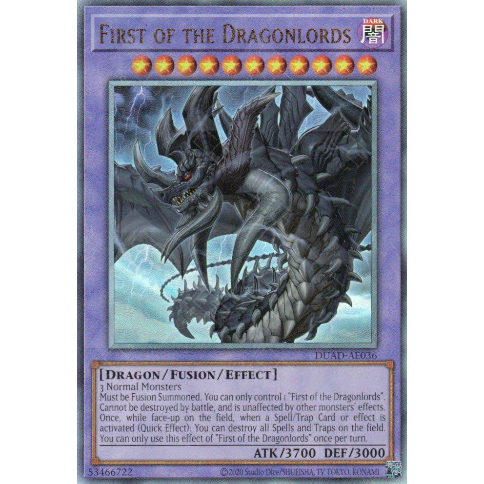 [ Bài Yugioh Chính Hãng ] DUAD-AE036 First of the Dragonlords - Ultimate Rare