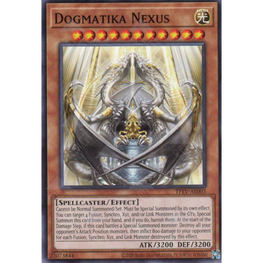 [ Bài Yugioh Chính Hãng ] TFTV-AE003 Dogmatika Nexus - Common
