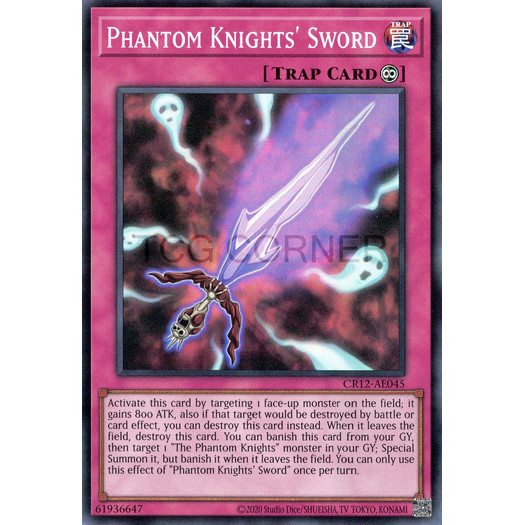 [ Bài Yugioh Chính Hãng ] CR12-AE045 Phantom Knights' Sword - Super Rare