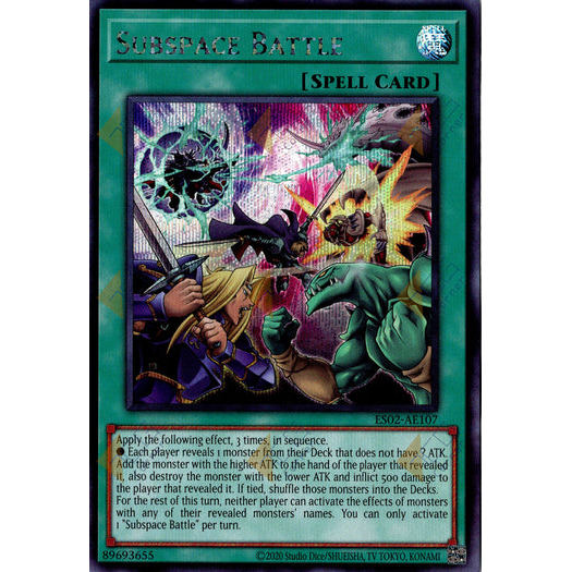 [ Bài Yugioh Chính Hãng ] ES02-AE107 Subspace Battle - Secret Rare