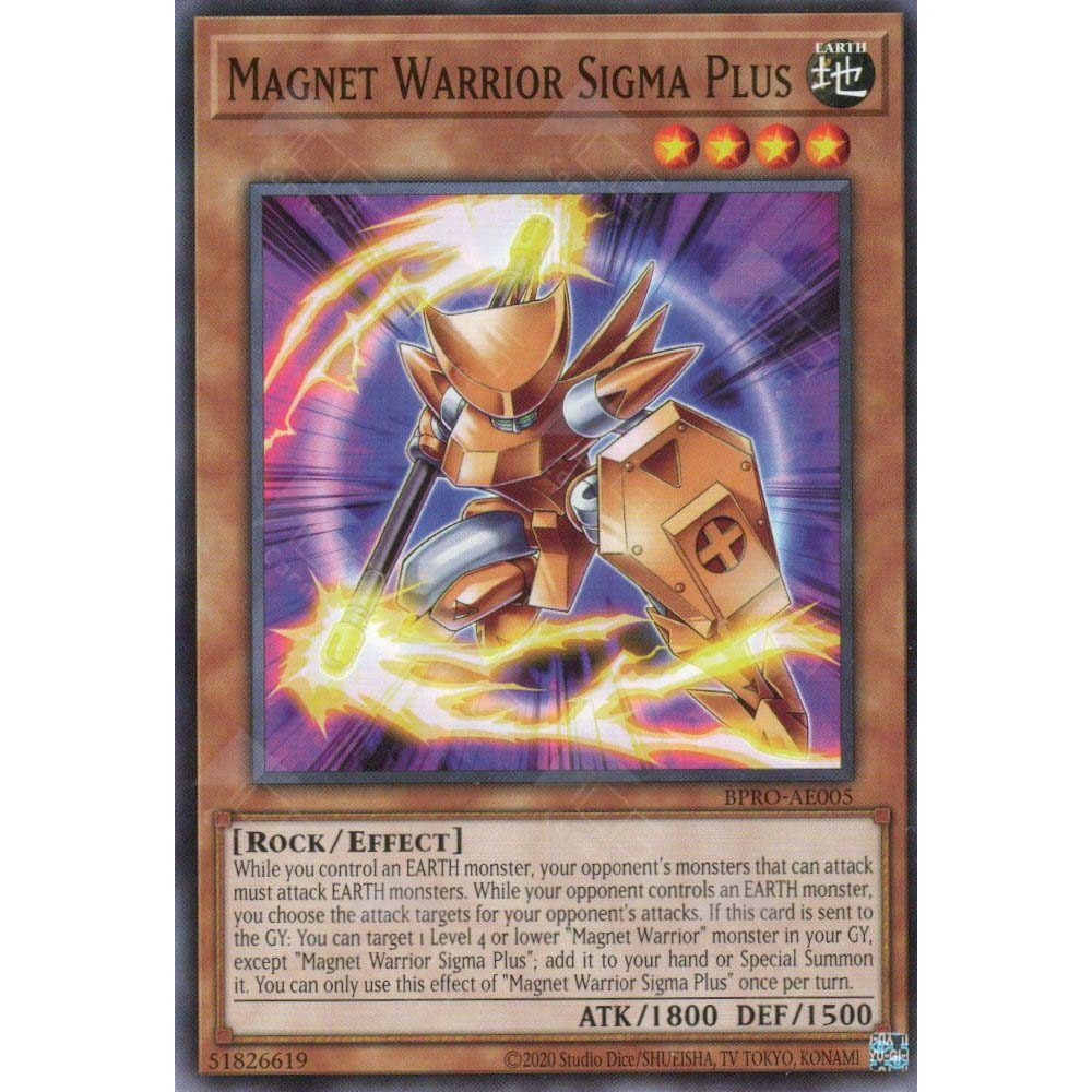 [ Bài Yugioh Chính Hãng ] BPRO-AE005 Magnet Warrior Sigma Plus - Common