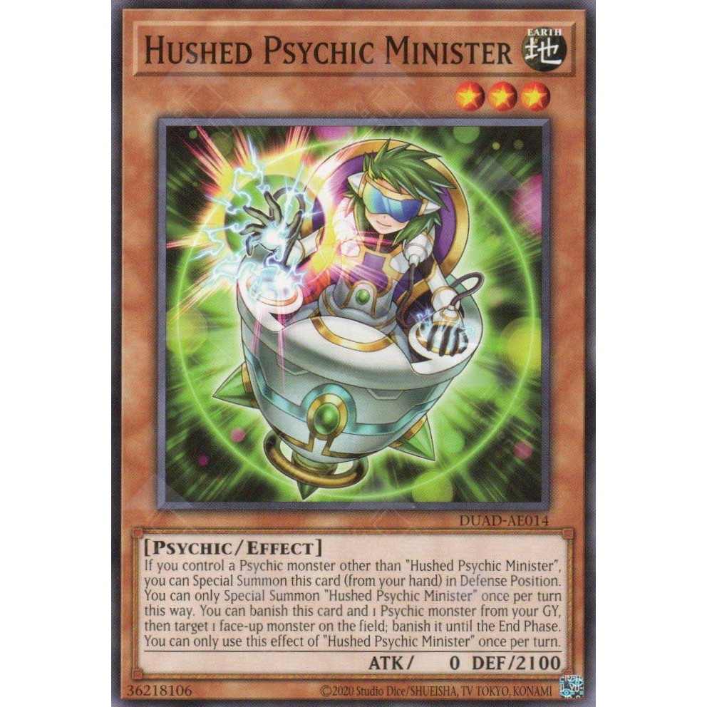 [ Bài Yugioh Chính Hãng ] DUAD-AE014 Hushed Psychic Minister - Common