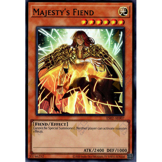 [ Bài Yugioh Chính Hãng ] ES02-AE007 Majesty's Fiend - Ultra Rare
