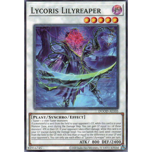 [ Bài Yugioh Chính Hãng ] DOOD-AE105 Lycoris Lilyreaper - Common