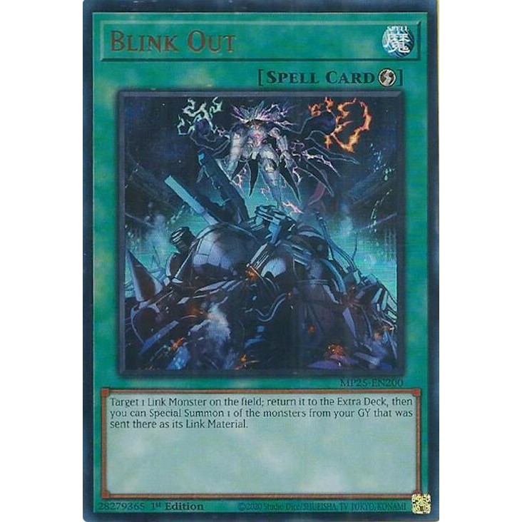 [ Bài Yugioh Chính Hãng ] Blink Out - MP25-EN200 - Ultra Rare 1st Edition