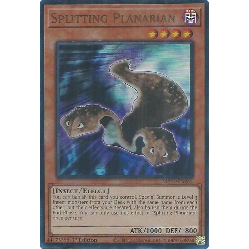 [ Bài Yugioh Chính Hãng ] Splitting Planarian - MP25-EN263 - Ultra Rare 1st Edition
