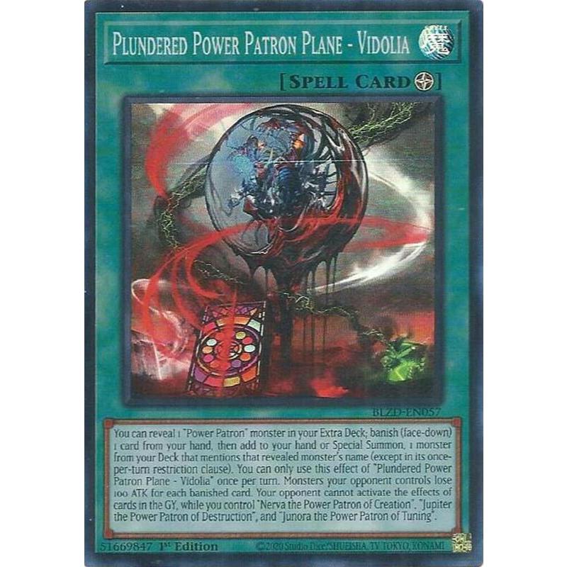 [ Bài Yugioh Chính Hãng ] Plundered Power Patron Plane - BLZD-EN057 - Super Rare