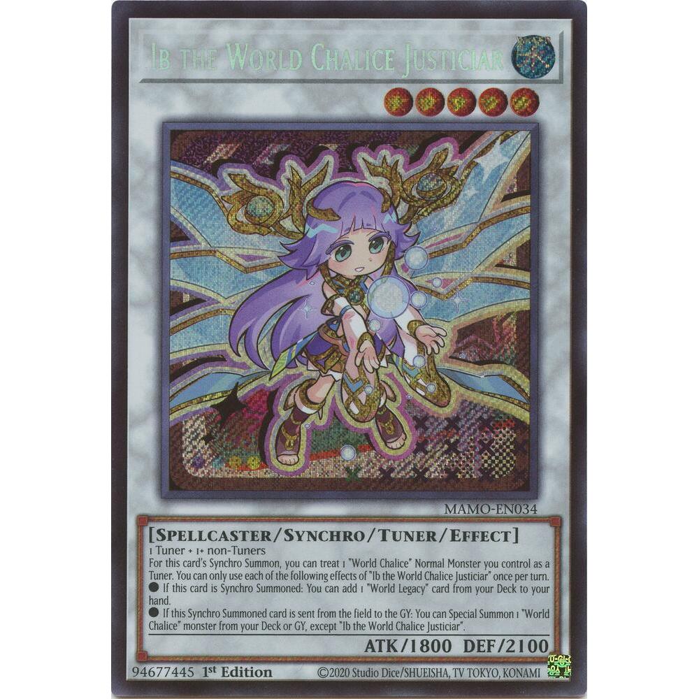 [Thẻ Bài Yugioh Chính Hãng] Ib the World Chalice Justiciar (chibi art) - MAMO-EN034 - Secret Rare