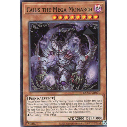 [ Bài Yugioh Chính Hãng ] DOOD-AE091 Caius the Mega Monarch - Rare